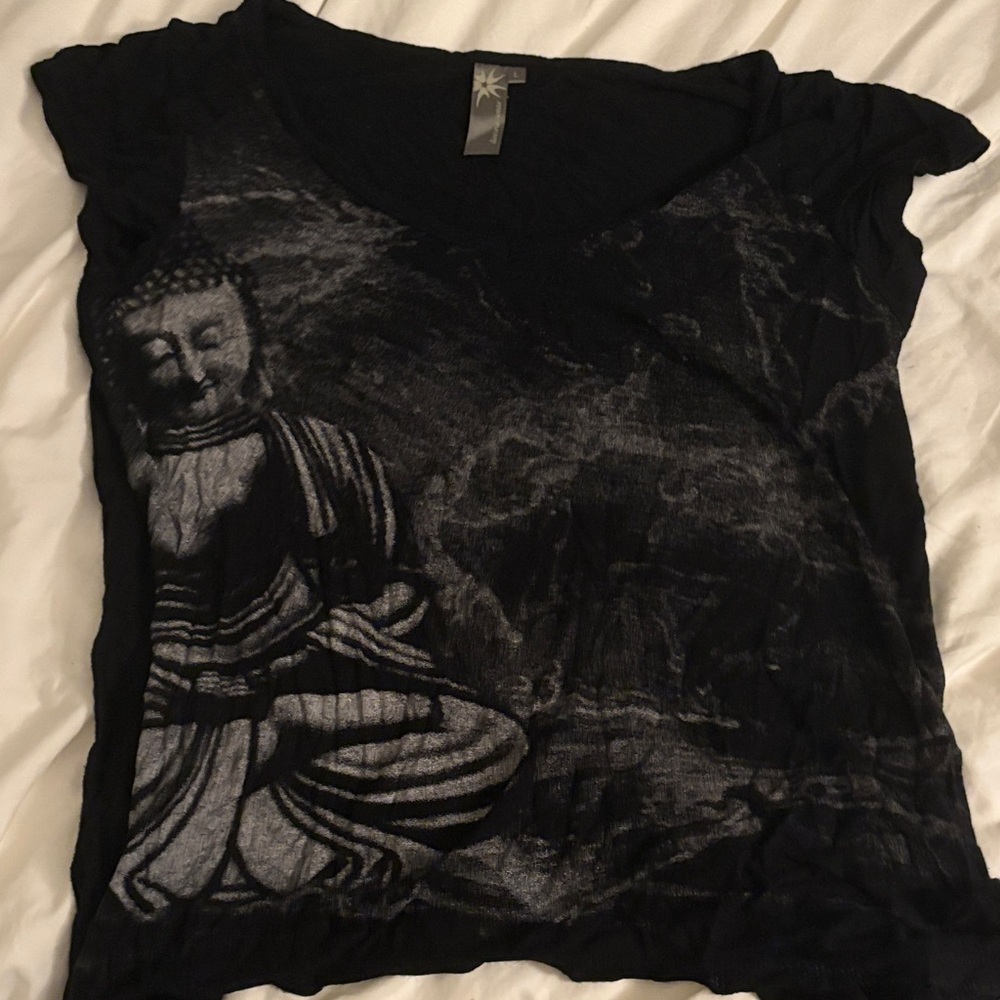 Black Buddha Graphic T-Shirt